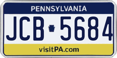 PA license plate JCB5684