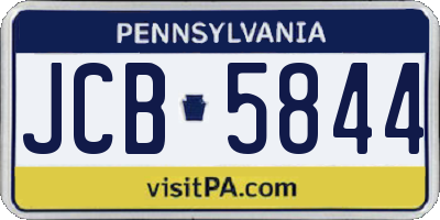 PA license plate JCB5844