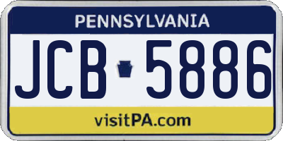 PA license plate JCB5886