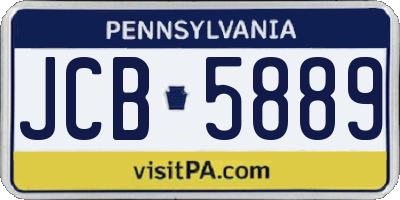PA license plate JCB5889