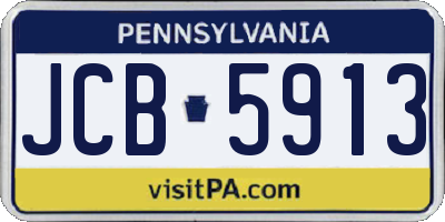 PA license plate JCB5913