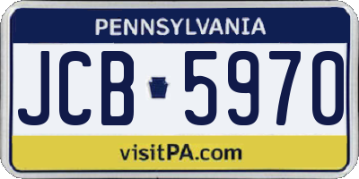 PA license plate JCB5970
