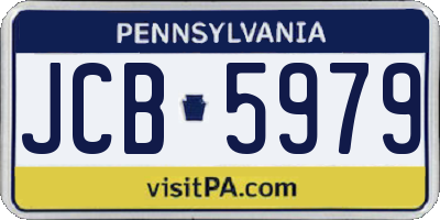 PA license plate JCB5979