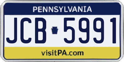 PA license plate JCB5991