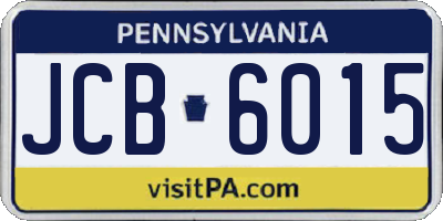 PA license plate JCB6015
