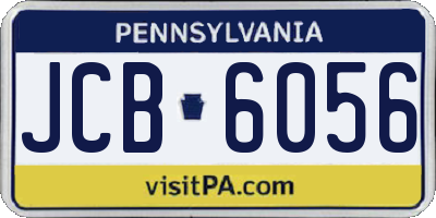 PA license plate JCB6056