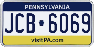 PA license plate JCB6069