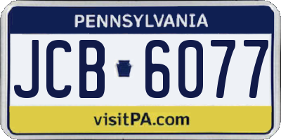 PA license plate JCB6077