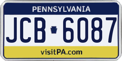 PA license plate JCB6087