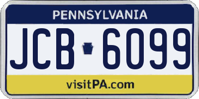 PA license plate JCB6099