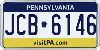PA license plate JCB6146