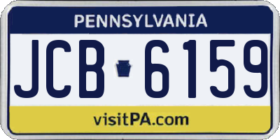 PA license plate JCB6159