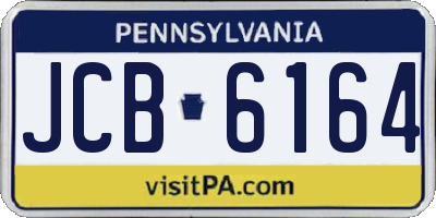 PA license plate JCB6164