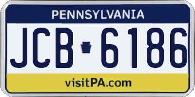 PA license plate JCB6186
