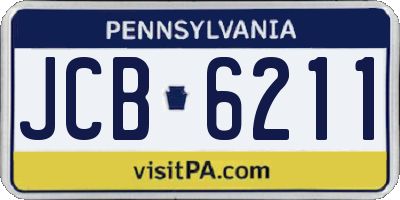 PA license plate JCB6211