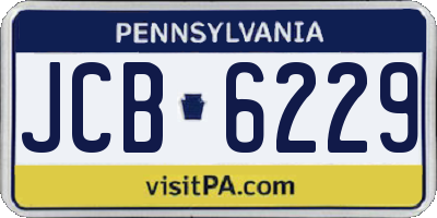 PA license plate JCB6229