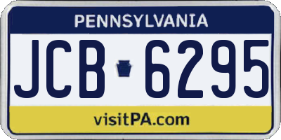 PA license plate JCB6295