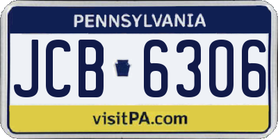 PA license plate JCB6306
