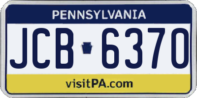 PA license plate JCB6370
