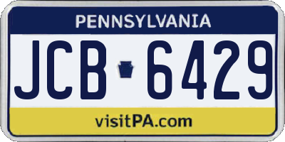 PA license plate JCB6429