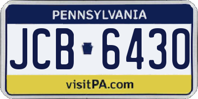 PA license plate JCB6430