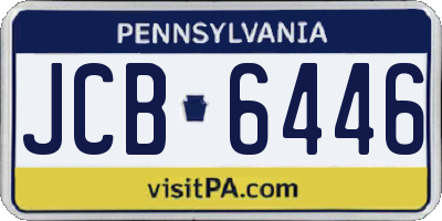 PA license plate JCB6446