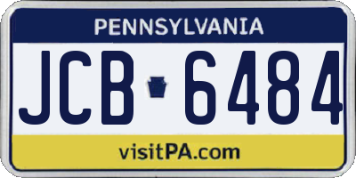 PA license plate JCB6484