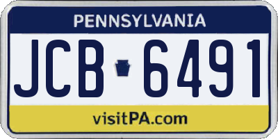 PA license plate JCB6491