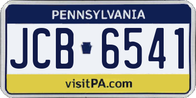 PA license plate JCB6541