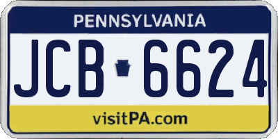 PA license plate JCB6624