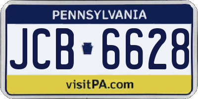 PA license plate JCB6628