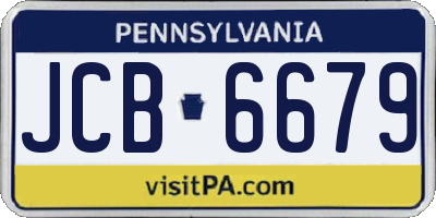 PA license plate JCB6679