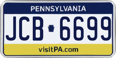 PA license plate JCB6699