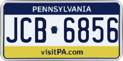 PA license plate JCB6856