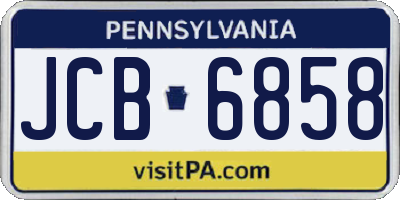 PA license plate JCB6858