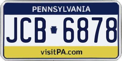 PA license plate JCB6878