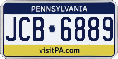 PA license plate JCB6889