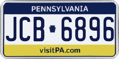 PA license plate JCB6896