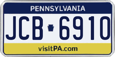 PA license plate JCB6910