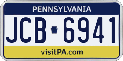 PA license plate JCB6941