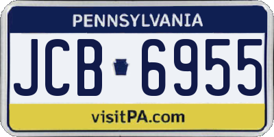 PA license plate JCB6955