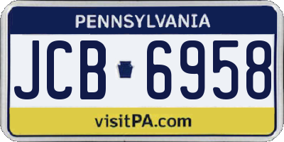 PA license plate JCB6958