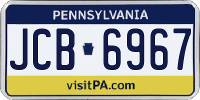 PA license plate JCB6967