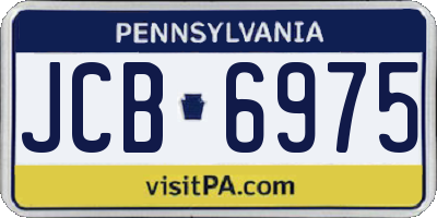 PA license plate JCB6975