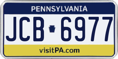 PA license plate JCB6977