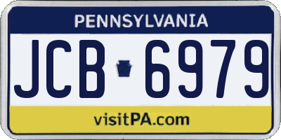 PA license plate JCB6979
