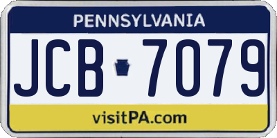 PA license plate JCB7079