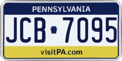 PA license plate JCB7095
