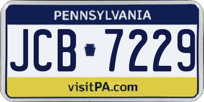 PA license plate JCB7229