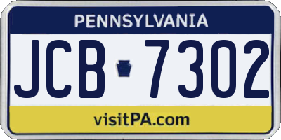 PA license plate JCB7302